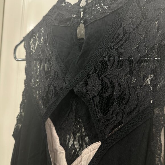 Gentle Fawn Black Lace Tunic Dress All Saints Style Size Small - Picture 1 of 4